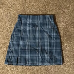 Brandy Melville/John Galt blue plaid skirt